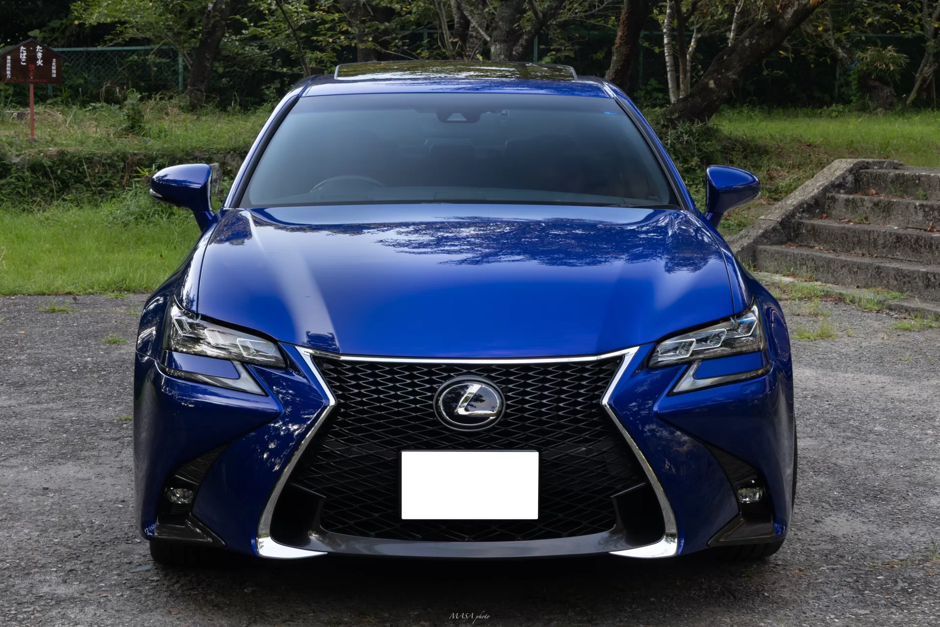 レクサス GS 300h F SPORT 2018年式 ヒートブルーコントラストレイヤリング フロント