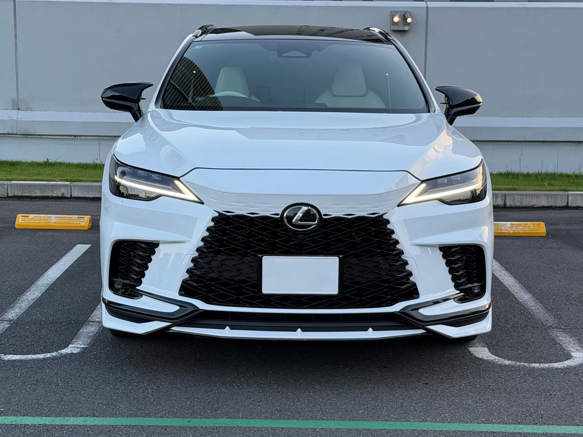 レクサス RX500h F SPORT Performance 2025年式 ホワイトノーヴァガラスフレーク F SPORT PARTS エアロダイナミクスパッケージ(フロントスポイラー・サイドスカート・スポーツマフラー&リヤディフューザー・エアロダイナミクスミラーカバー・リヤウィング)、F SPORT PARTS …